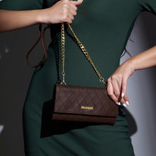 Pearlure Alison Women Vegan Leather Brown Sling Bag