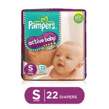Pampers Active Baby Diapers, Small