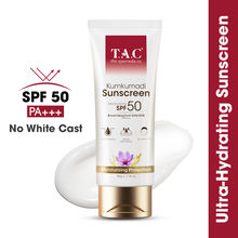 TAC - The Ayurveda Co. Kumkumadi Sunscreen SPF 50 with Saffron & Manjistha - Reduces Tan & Dullness