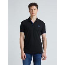 Pepe Jeans Black Ribbed Collar Short Sleeve Polo