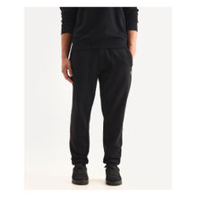 Rare Rabbit Men Anderson-B25 Black Cotton Blend Fabric Trackpant
