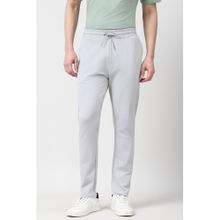 Peter England Men Grey Solid Casual Trackpant