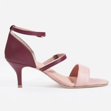 IYKYK by Nykaa Fashion Faux Suede Colour Block Strap Stilettos Heels