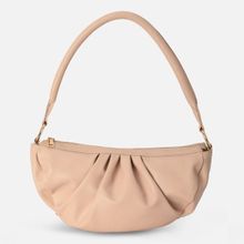 IYKYK by Nykaa Fashion Solid Beige Puffy Crescent Shoulder Handbag