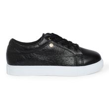 IYKYK by Nykaa Fashion Eliza Solid Black Sneakers