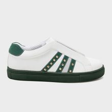IYKYK by Nykaa Fashion Audrey Uber chic White & Green Sneakers