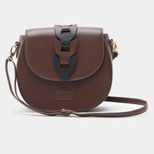 IYKYK by Nykaa Fashion Brown Utterly Chic Structured Sling Bag