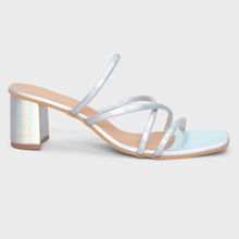 IYKYK by Nykaa Fashion Silver Ready to Roll Block Heels