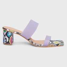 IYKYK by Nykaa Fashion Lavender Feeling Bold Snake Print Block Heels