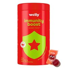 Welly Immunity Boost Gummies Mixed Berry Flavour - Amla, Vitamin C, D, A, Zinc, Elderberry
