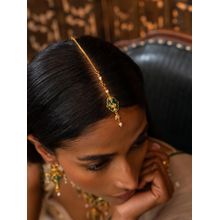 Shaya by CaratLane Women Nakhrewali Dulhan Kundan Gold Plated 925 Silver Maangtikka