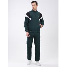 Monte Carlo Green Colorblock Regular Fit Jacket with Trackpant