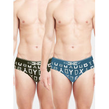 BODYX Men's Multi-Color BODYX Printed Men's Briefs By Body Care (Pack of 2)