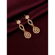 GIVA Sterling Silver Golden Zircon Shine Elegant Earrings for Women and Girls