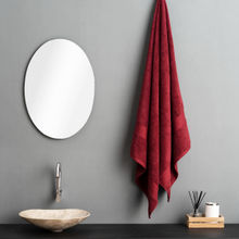Ddecor Live Beautiful Maroon Cotton 500 GSM Bath Towel - Pack of 1