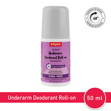 Sirona Natural Underarm Deodorant Roll On For Men & Women with Prebiotics (Floral Fresh)