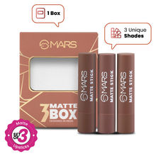 MARS Matte Box Set of 3 Lipsticks 3x 04-Brown