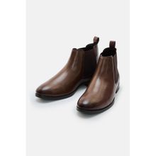 Snitch Brown Reign Ankle High Chelsea Boots