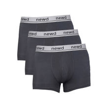 NEWD Grey Underwear Trunk For Men's (pack Of 3) Grey