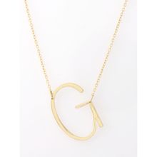 Tipsyfly Slanted Alphabet Necklace-Letter G