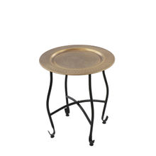 Manor House Knock Down Table Brass Finish Etched