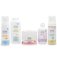 Citta Baby & Kids Complete Baby Care Set - Body Wash, Powder, Balm, Massage Oil & Shampoo
