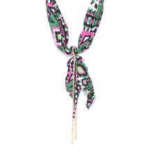 Blueberry Multi Color Printed Scarf Necklace
