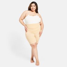 Secrets By ZeroKaata Plus Size Women Skin-Colored High-Waist Tummy Tucker & Thigh Shaper