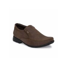 Hitz Men's Brown Fabrick Made Slip-On Comfort Casual Shoes