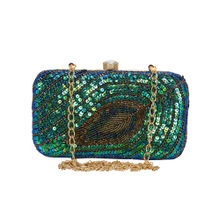 Anekaant Ethnique Blue And Green Party Clutch Bag