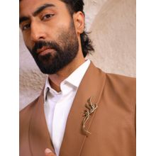 Cosa Nostraa Men Golden Flame Brooch