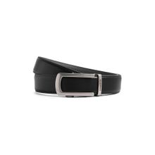 CAZZANO Black Men Lether Belt with Slider Buckle