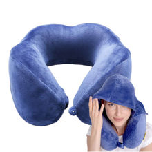 Travel Blue Ergonomic Hooded Neck Pillow