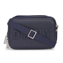 DKNY Trademark Navy Blue Colour ABS Hard One Size Sling Bag
