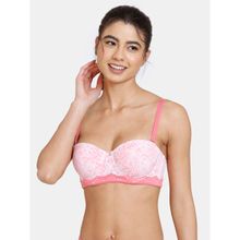 Zivame Mio Amore Padded Wired 3-4th Coverage T-Shirt Bra - Pink Print