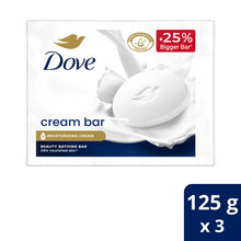 Dove Cream Beauty Bathing Soap Bar With Moisturising Cream - Pack of 3