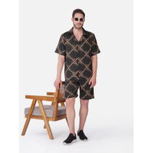 CLUBHAVANA Black Noir Regalia Premium Soft Satin Co-Ord Set