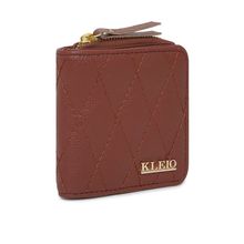 KLEIO Vegan Leather Quilted Multi Slot Wallet Purse for Women