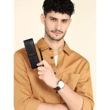 Sassora 100% Genuine Leather Black Pen Holder Case (M)