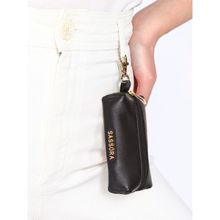 Sassora Premium Leather Small Unisex Key Case Black