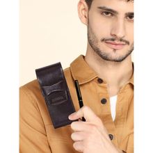 Sassora Premium Leather Pen Case Brown (M)