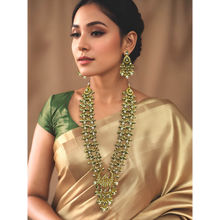Kalakrith Milano Women Green Chand Polki Necklace Set