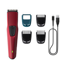 Philips BT1235/18 SkinProtect Cordless Beard Trimmer - Red