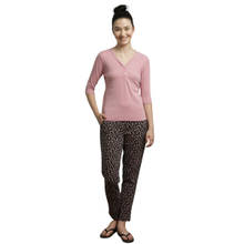 VIEVIANA Women Cotton V-Neck Short Sleeves Night Suit Pink (Set of 2)