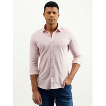 United Colors Of Benetton Pink Slim Fit Spread Collar Printed Shirt