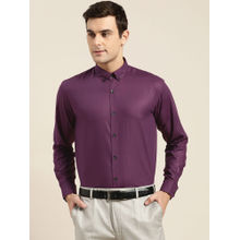 SOJANYA Cotton Dark Purple Formal Shirt