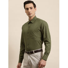 SOJANYA Cotton Olive Green Formal Classic Shirt