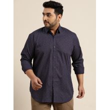 SOJANYA Mens Cotton Navy Blue & Sky Printed Casual Shirt