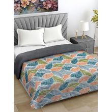 FABINALIV Multicolor Floral Mild Winter 400 Gsm Woollen Double Bed Comforter King