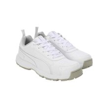 Puma Cricket Classicat White-Silver Cricket Shoes